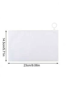 20pcs/10pcs Transparent Frosted Pull Tab Bag Underwear Zipper Bag Cosmetics Storage Bag Stationery Office Storage Bag Travel Storage Bag.