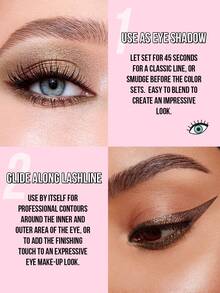 Misslyn Highly Pigmented Dual-Use Cream Eyeliner Pencil, Smudge-Proof, Cruelty-Free, Smooth & Long-Lasting, Ideal For Y2K, Party, Beach, Travel, Holiday, Camping, Gifts, Rose Fashion, New Year, Valentine's Day, Campus, Chinese New Year - 102 Brown Shimmer - View 7