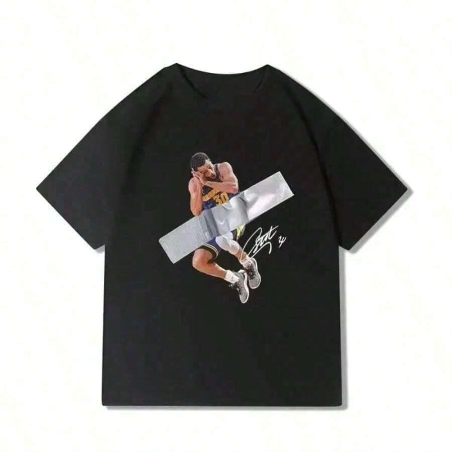 Camiseta de algodón con estampado de Edwards Dunk para hombres y mujeres, camiseta gráfica de gran tamaño, de manga corta y cuello redondo de alta calidad - Negro 14 - Ver 1