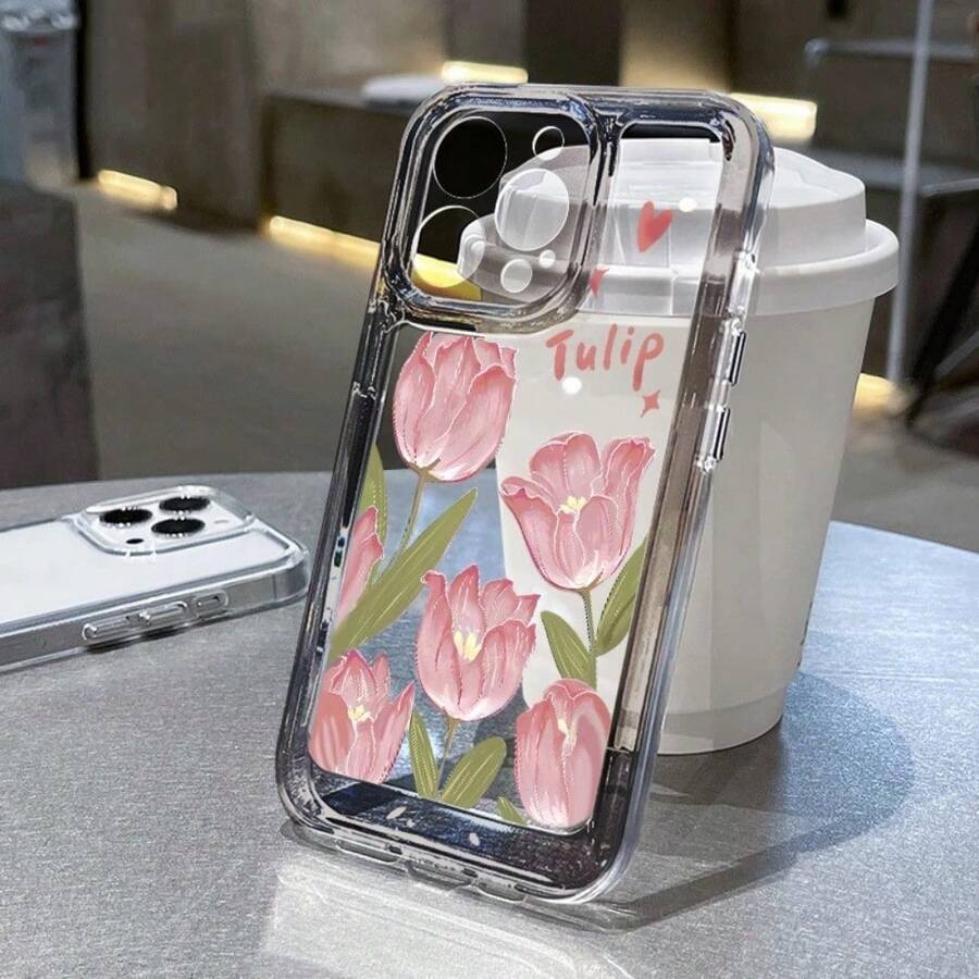 Case Cover Transparent Material TPU Pink Floral Pattern I PHONE XR 11 12 13 14 15 16 PRO MAX 7 14 15 16 PLUS REDMI A1 A2 A3 A5 9A 10C 12C 11A 13C 14C 11 12 LIRE NOTE 8 9 10 11 12 13 14 PRO POCO C55 C65 X3 X4 X5 S21 FE S22 ULTRA S23 ULTRA - Y3 - 查看 1