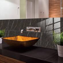 4pcs/8pcs Kitchen Backsplash Faux Marble Brick Pattern Wall Stickers, Home Decor, Dining Room Vanity Decor Self-Adhesive, Waterproof Kitchen Renovation Wallpaper