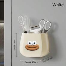 1 قطعة صندوق تخزين مغناطيسي كرتوني جذاب - منظم مكتبي متعدد الوظائف، تصميم شخصية جذابة لحامل أقلام، مثالي لمستلزمات المكتب والقرطاسية والإكسسوارات، لوازم مكتبية جميلة، تصميم ممتع، متعدد الاستخدامات، متعدد الألوان