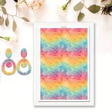 DONQE Flowers And Plants Pattern Print Water Transfer Paper, Making Soft Ceramic Earrings, Double-Sided Water Clay Transfer Stickers DIY Handmade Mold