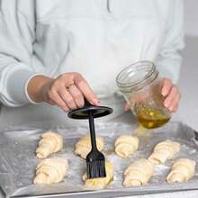 Silicone Black Basting Brush Lid For Wide Mouth Mason Jars