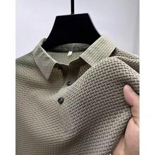 Men's Touch Polo Shirt New Arrival Ice Silk Elegant Light And Comfortable - màu đen - Xem 3
