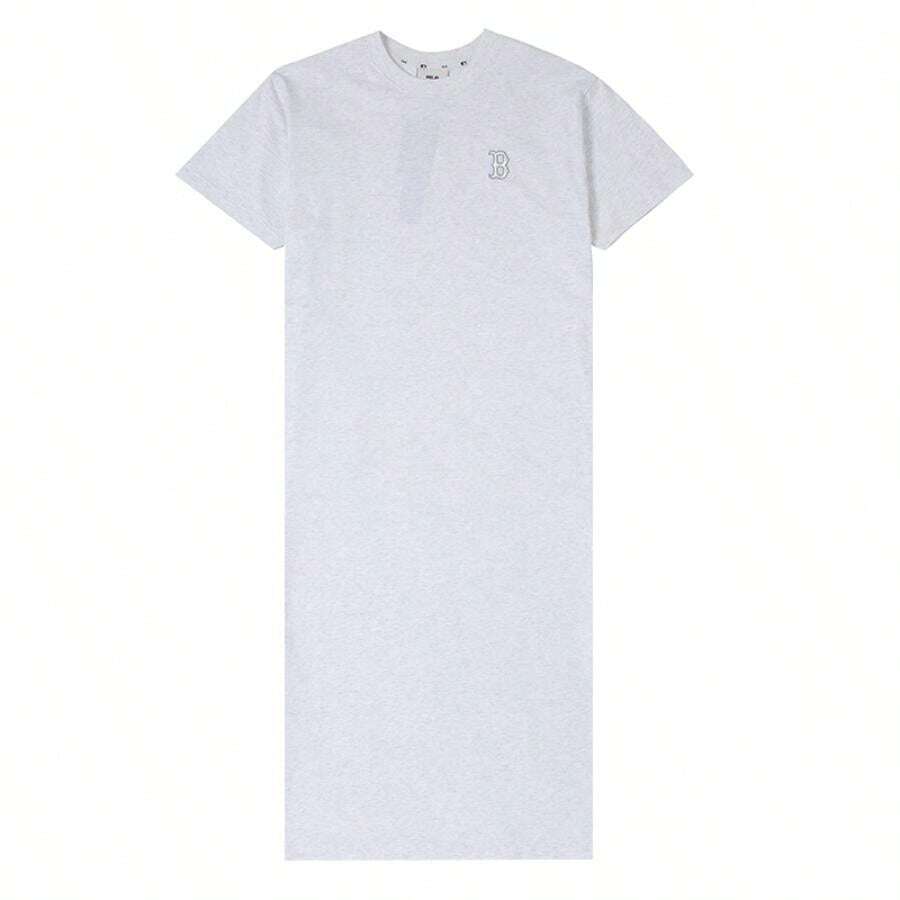 MLB Women's Basic Maxi Long Dress, Comfortable Casual Dress - Light Heather Gray - View 1