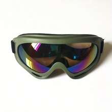 1pc This Goggle Isn't Just For Skiing – It's Your All - Weather, All - Activity Shield. Block Wind, Dust, And Debris While Skiing, Biking, Climbing, Or Working. The Tough Frame And Sealed Design Keep Your Eyes , No Matter The Sport. One Goggle, Endless Adventures.The Rainbow - Tinted Lens Looks Awesome And Blocks Harsh UV Rays. On Bright Ski Slopes Or Sunny Climbs