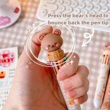 OfficeToSchool​ 13-Pocket Folder For A4/LETTER + Fun Bear Pens W/4-Color System