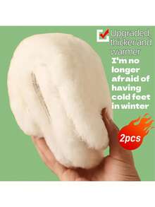 1 双厚蓬松保暖鞋垫，透气吸湿排汗舒适软底鞋垫，男女通用冬季