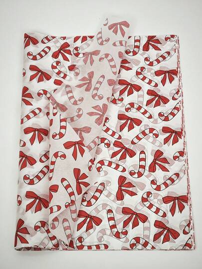 20pcs Christmas Style Candy Pattern Thin Paper, Size 19.69 Inches * 13.78 Inches, Handmade Packaging Paper, Shatterproof Item Protection, Gift Box Filling, Party Decoration - Halloween Design, Holiday Packaging, Durable Packaging, Christmas Decoration, Holiday Decoration