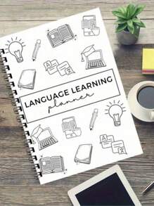 47 Page Language Learning Plan For Adults - Vocabulary And Grammar Organizer With Weekly/Monthly Logs, Grammar Checklists, Mind Maps, Writing Tips, And Color Coded Tabs - Comprehensive Language Acquisition Notebook For Effective Learning Habits And Progress Tracking, Language Learning Tools | Engaging Design | High-Quality Paper Materials, Language Learning Notebook,School Supplies,Back To School