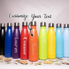 Bình nước cá nhân hóa có ống hút, bình nước cách nhiệt chân không hai lớp bằng thép không gỉ, thích hợp làm quà cưới, quà tặng thể thao, quà tặng tựu trường, đồ dùng nhà bếp, đồ dùng nấu ăn tại nhà. - nhiều màu - Xem 10