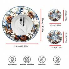 2 buc/4 buc/6 buc suporturi de pahare din silicon cu model de conuri de pin, decor pentru casă, Crăciun, cadou de Crăciun, decorațiune de Crăciun, potrivite pentru masă, cafenea, decorațiuni pentru toate anotimpurile, covorașe lavabile, decor pentru cameră, suporturi de pahare, covorașe pentru băuturi, covorașe pentru scurgere, covorașe pentru masă de bucătărie, decor pentru petreceri de interior și exterior, decor pentru casă, cadou ideal - Multicolor - Vizualizare 11