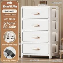 3/4/5/6-poziomowa wielofunkcyjna szuflada z rolkami – składana szafka z pojedynczymi drzwiami – trwała, plastikowa szuflada, oszczędzająca miejsce półka kuchenna na przekąski, napoje, książki, ubrania, odpowiednia do kuchni, salonu, gabinetu i łazienki