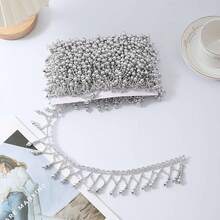 1/2Yards Bead Tassel Fringe Trim Jewelry Accessories Height 5cm Tassels Line Diamond Diy Stones Or Sequins For Clothes Silvery Pendant Decor Jewelry Parts - Multicolor - View 15