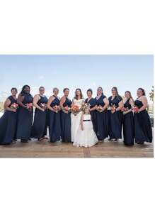 Sexy Backless Long Dress - 藏蓝色 - 查看 2