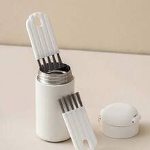 5pcs Multipurpose Computer Cleaning Kit: Soft Brush Keyboard Cleaner, Crevice Duster And Keycap Cleaner, Thermal Bottle Cap Cleaning Brush, Curved Handle Deep And Shallow Groove Keyboard Cleaner, Baby Bottle Brush, Desktop Cleaning Set, Multifunctional Brush Back To School,Cleaning SuppliesHome Decor, Party Storage, Christmas Storage, New Year Storage - trắng - Xem 6