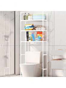 Color Sorpresa Estante de almacenamiento sobre el inodoro, gabinete de almacenamiento de 3 niveles sobre el inodoro, detrás de estante de retrete, estante de almacenamiento por encima del inodoro - Multicolor - Ver 11