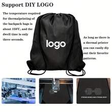 Custom Design Drawstring Backpack, Personalized Bags With Your Logo, Customized Drawstring Backpacks Bulk String Bag, Customizable Reusable Gift Bags With Handles, 40x30cm, Large Capacity Bags, Water Proof, School Bags, Handbags, Cosmetic Bags, Travel Bags, Great For Travelling, Gym And For Everyday Use - Multicolor - View 9