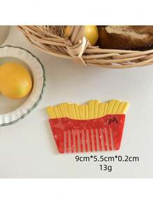 1pc梳子新款小众设计水果美发梳趣味冰淇淋汉堡醋酸梳可爱配色女士头梳秋冬发饰女士发饰适合日常使用、居家、学校、海边、度假、工作、通勤、派对、节日、生日礼物、返校季、百搭外出女孩、居家美容女士配饰礼物、美发套装、理发店美容旅行必备品、美发工具 - 彩色 - 查看 11