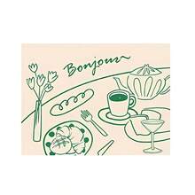 Retro American Minimalist Sketch Design High-End PU Placemat, Waterproof, Oil-Proof, Washable, Cup Coaster, Tableware Mat, Heat Insulation Pad