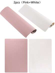 粉色、白色、灰色、米色美甲桌垫防水可折叠美甲清洁桌垫多功能美容化妆桌垫美甲工具美甲用品DIY（2件） - 彩色 - 查看 15