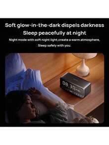 PHILIPS 時鐘鬧鐘藍牙音箱TAS3609 低音振膜 輕巧便攜 品質音質 持久續航 藍牙V5.3 全觸控介面 柔和夜光 雙喇叭立體聲 LED時鐘顯示 大容量電池 皓月白