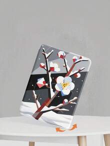 A Pattern Of Plum Blossoms Covered With SnowSuitable For Kindle PaperWhite 5, For Kindle 11th (2022/2024), 7 - Inch Kindle Paperwhite 12th Generation 2024, For New Kindle 11th 2019, 6 - Inch; PU Leather Case, Imitation Leather Protective Cover, Full - Body Protection, E - Reader Protective Case, Hard Shell, Shockproof.