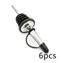 6 Peças Despejador de Garrafa de Vinho, Borrifador de Azeite Automático, Bico Dispensador de Azeite de Aço Inoxidável, Bico Despejador de Bebidas Alcoólicas, Serve Garrafas com Gargalo de Aproximadamente 3/4 de Polegada