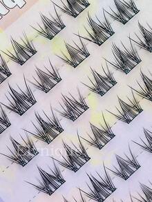 36pcs Flower Lashes Clusters C-Curl Fluffy Individual Lashes , DIY Lash Extension With 6-7mm Individual Lashes Invisible Band Lash Cluster Eyelash Natural Looking Lash Extensions For Beginners