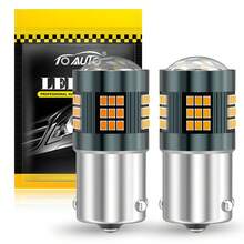 TOAUTO 2 件 1156 BA15S P21W 1157 BAY15D P21/5W LED 灯泡 1156 BAU15S PY21W 7440 7443 W21W LED 灯泡汽车转向信号灯泡 12V 黄红白 - 彩色 - 查看 14