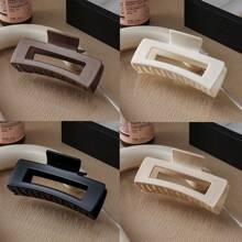 4 piezas/2 piezas/1 pieza Nuevos clips de pelo de silicona suave de 11 cm sin deslizamiento y antideslizantes - Agarre fuerte, unisex - Elegantes clips de pelo negros, adecuados para uso diario, gimnasio, ocasiones formales - Extracción sin daños, accesorio de pelo moderno, accesorios de pelo con textura de goma, pinzas de garra de otoño, accesorios de invierno para atuendos de vacaciones para mujer