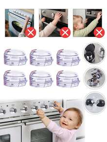 10个装，尺寸为2.4*1.6英寸。请务必参考图片中的小图和大图的实际尺寸。燃气灶旋钮保护套，灶台旋钮套，通用燃气灶旋钮保护套，儿童灶台旋钮保护套。