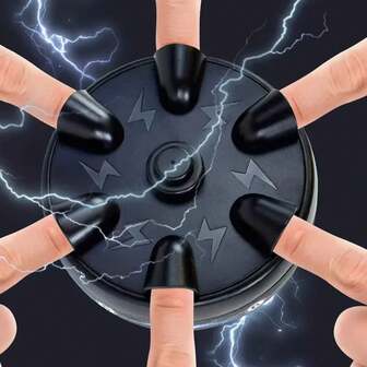 Juego de ruleta de detector de mentiras de 6 dedos con descarga eléctrica, juguete de alivio de estrés con descarga en los dedos, juego de mesa en miniatura de ruleta de descarga, juego de broma de detector de mentiras con descarga en los dedos para alivio de estrés en reuniones familiares