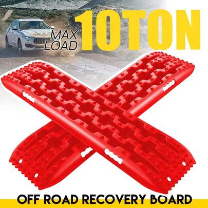 PORIYA 4WD Recovery Tracks Sand Mud Snow Traction Boards Off-Road Device Mat 10T 2PCS