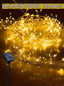 1pc 3m/5m Solar Powered String Lights, LED Firecracker Lights With 8 Flashing Modes, Outdoor Decor For Garden, Patio, Lawn, Tent, Wedding, Camping, Picnic, Railing, Suitable For Ramadan, Thanksgiving, Father's Day, Mother's Day, Can Be Used As Holiday, Birthday, Housewarming, Wedding Gift - Solar Firecracker Light String - View 15