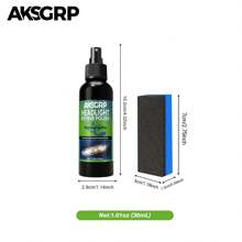 AKSGRP AKSGRP Líquido de restauración de faros de coche de 30ml (1.01Oz), reparación rápida DIY para faros amarillentos y opacos, restaura la claridad como nuevo