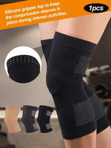 1 Pair Men's Compression Sport Kneepad Stretchy Comfortable Support Leg Shaper