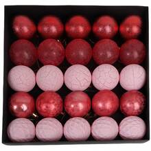 25pcs/Box New 6cm/2.36in Christmas Balls, Thickened Anti-Drop Christmas Tree Hanging Balls, Holiday Party Decorations Home Decor Christmas Decorations Room Decor