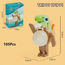 Tung Tung Sahur‌ Figure Block Toy Tralalero Tralala‌,LiriLi Larlla‌,‌Boneca Ambalam‌ Figure Toys Building Blocks Gift Party Favors