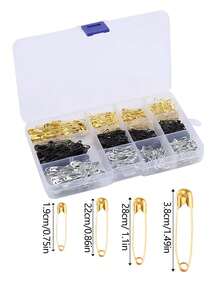 260pcs Anti-Rust Silver Pins, 120pcs/Box Mini Safety Pins Suitable For DIY Crafts Sewing Accessories, Clothing And Crafts - Black And White - Durable And Rust-Proof, Bridal Wedding Corsage Pins, Student Handmade DIY School Supplies Set, Halloween Decoration, Christmas Decoration