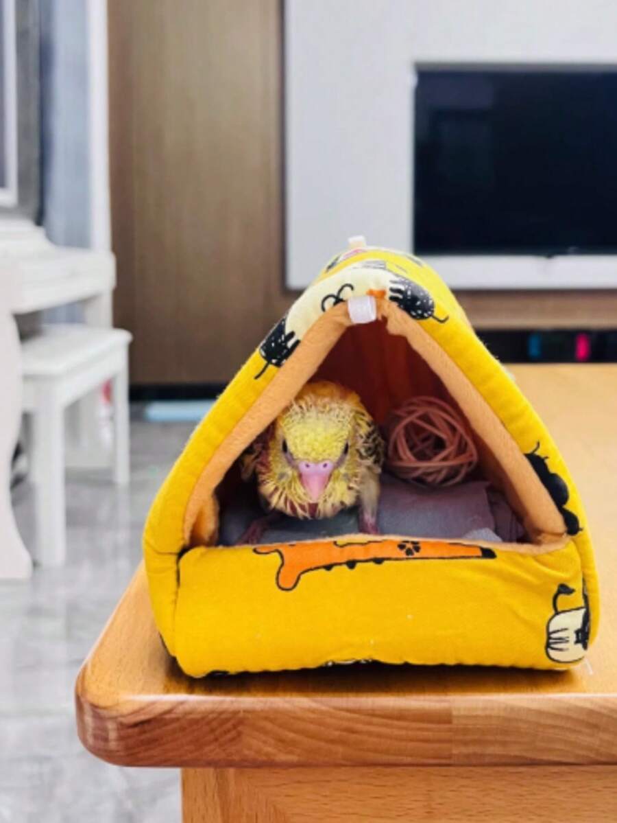Lồng mini dễ thương hình thỏ sóc thảm cotton ấm áp mùa đông cho chuột lang nhà cho chuột hamster giường ngủ cho thú cưng nhỏ lồng treo
