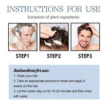 1pc/3pcs Men's Hair Care Cream Repairs Dry And Frizzy Hair, Softens And Repairs Hair Care Cream - Blue - View 9