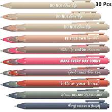 1Pc/8/16/24/32 Pcs Retractable Ballpoint Pen With Inspirational Quotes, Bulk Quote Ballpoint Pen, Positive Quotes Gift For Women, Men, Office, School, Teachers, Black Ink