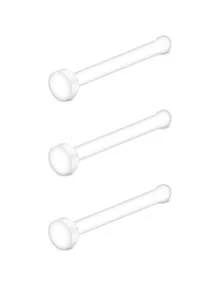 CIZME 3pcs Transparent Nose Studs, Transparent Nose Rings, Suitable For Workplace Wear, Straight, L-Shaped, Spiral UV Nose Studs, Nose Piercing Jewelry, Transparent Piercing Retainers - Clear - View 20