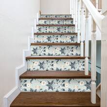 Papel tapiz autoadhesivo y removible con patrón de flores y hierba, rollo de papel tapiz autoadhesivo y resistente al agua que se puede cortar a medida, adecuado para baño, ducha, cocina, sala de estar, oficina y decoración de habitaciones, decoración del hogar, decoración de paredes. Tamaño de 3.94/5.9*78.74 pulgadas adecuado para decoración parcial, tamaño de 7.87/11.81*78.74 pulgadas adecuado para aplicación en áreas grandes.