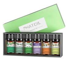 PHATOIL 精油礼盒套装，多规格套装选择（3 件/6 件/9 件/10 件/12 件/15 件/20 件套装）香薰精油套装，水果香薰油套装不同套装用于扩散器、香薰、蜡烛、香皂，高级精油礼盒套装送朋友、家人、节日礼物 - 多樣化香型 - 查看 12