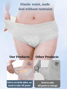 10/30 piezas, Bragas menstruales, Toallas sanitarias, Toallas sanitarias tipo pantalón para la noche, Anti-fugas laterales, Transpirables, Altamente absorbentes, Suaves y transpirables, Bragas de menstrual, Buen sueño toda la noche, Ropa interior menstrual a prueba de fugas, Ropa interior absorbente