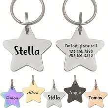 [Durable Build] Customizable Pet ID Tag For Dogs & Cats - Durable Zinc Alloy, Engraved With Name & Phone Number, Colorful Cat Face Design, Multiple Colors Available, Pet Identification | Colorful Pet Tags | Engraved Pet Tags - Multicolor - View 21