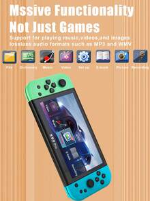 1pc New Handheld Game Console With 7.1-Inch HD Screen 20000 Built-In Classic Nostalgic Games And 20 Emulators For NES/MD/GBA/PS1/FC Multi-Functional Game Consoles Can Be Connected To TV And Includes Dictionary Music Video E-Book Picture Recording And Game Archiving Vintage Retro Joystick Arcade Game Console Holiday Gift. For Boyfriend Or Husband